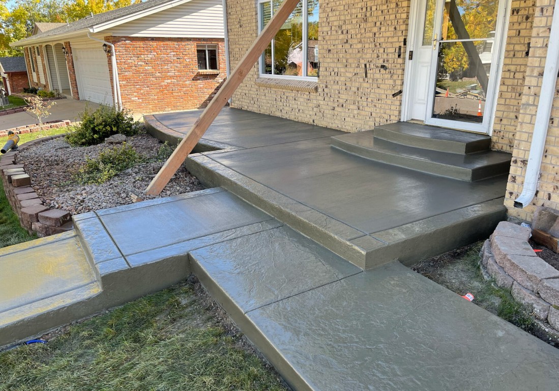 Professional concrete steps and stairs installation for residential entrance in Wakefield, MA